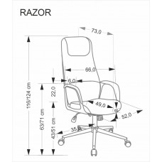 Ofisa krēsls RAZOR, bēšs